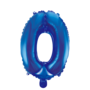 Folieballon cijfer 0 blauw 41 cm