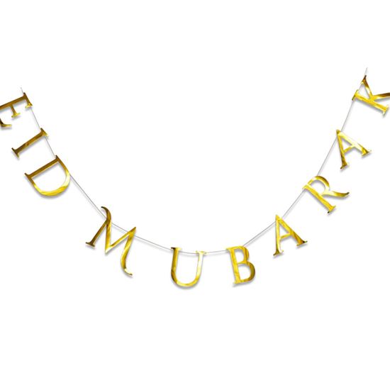 vredig proza vasthouden Slinger Eid Mubarak voor je feestdag(en), goud
