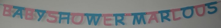 Naamslinger eigen tekst Babyshower Naamslinger eigen tekst Babyshower