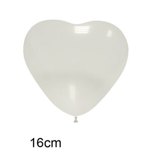 Transparant Hart Ballon klein, 16cm Transparant Hart Ballon klein, 16cm