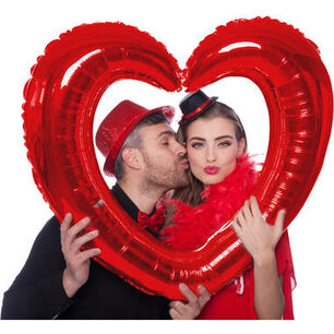 Folie selfie frame Hart Rood, 80x70 cm Folie selfie frame Hart Rood, 80x70 cm