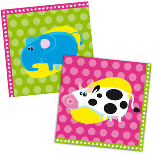 Dieren Animal Party Servetten, 20 stuks Dieren Animal Party Servetten, 20 stuks