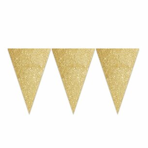Goud glitterslinger, 6 m, 20x30 Goud glitterslinger, 6 m, 20x30