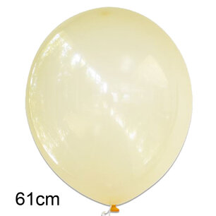 Geel crystal clear ballon, XL (61cm) Geel crystal clear ballon, XL (61cm)