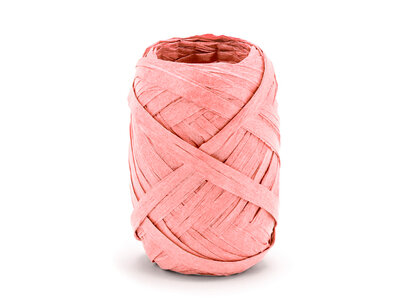 Peach (Perzik) Raffia lint, 5 mm, 10 m Peach (Perzik) Raffia lint, 5 mm, 10 m