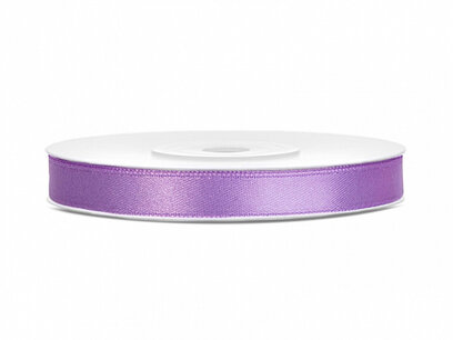 Lavendel Satijn lint, 6mm, rol 25 m Lavendel Satijn lint, 6mm, rol 25 m