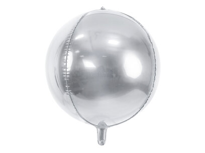 Zilver Orb Folie ballon, 40cm Zilver Orb Folie ballon, 40cm