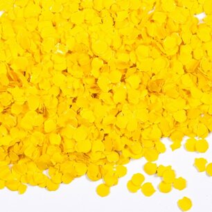 Geel Confetti luxe, 100 gram Geel Confetti luxe, 100 gram
