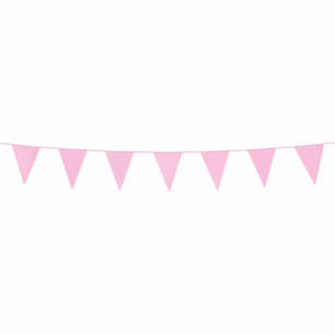 Roze, mini Vlaggenlijn, 3 meter Roze, mini Vlaggenlijn, 3 meter