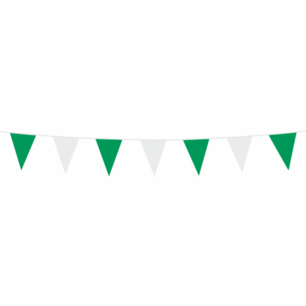 Groen-wit, mini Vlaggenlijn, 3 meter Groen-wit, mini Vlaggenlijn, 3 meter