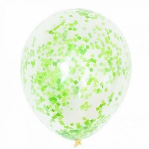 Groen Confetti ballon, 30cm Groen Confetti ballon, 30cm