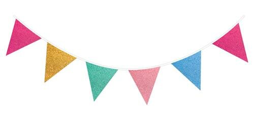 Multicolor glitterslinger, 6 m, 16x18cm Multicolor glitterslinger, 6 m, 16x18cm
