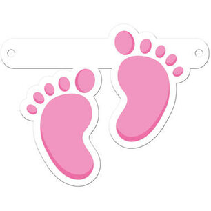 Babyvoetjes roze tussenstukje
