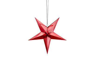 Ster 3D rood, 30 cm Ster 3D rood, 30 cm