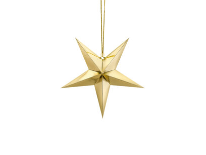 Ster 3D goud, 30 cm Ster 3D goud, 30 cm