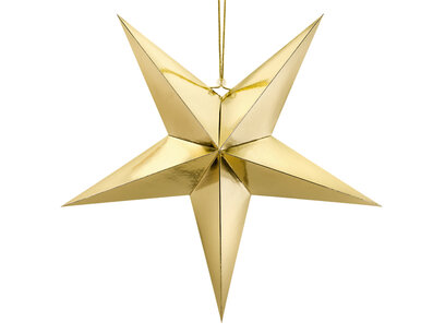 Ster 3D goud, 70 cm Ster 3D goud, 70 cm