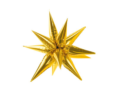 Ster Goud 3D folie ballon, 70 cm Ster Goud 3D folie ballon, 70 cm