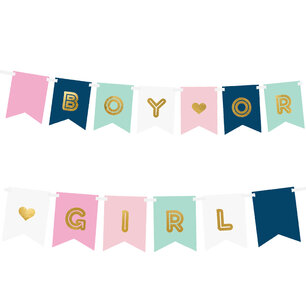 Boy or Girl banner, Gender Reveal, 175 cm Boy or Girl banner, Gender Reveal, 175 cm