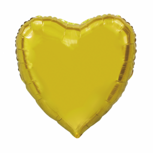 Goud XL Hart Folieballon, 92 cm Goud XL Hart Folieballon, 92 cm