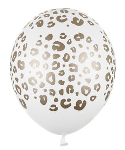 Spots wit/goud ballon, 30cm Spots wit/goud ballon, 30cm
