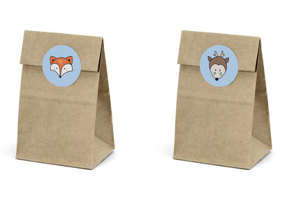 Woodland Uitdeelzakjes / gift bags, 6 stuks, papier Woodland Uitdeelzakjes / gift bags, 6 stuks, papier