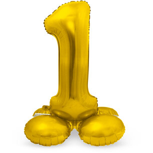 1 Foliecijfer staand, goud, 72 cm 1 Foliecijfer staand, goud, 72 cm
