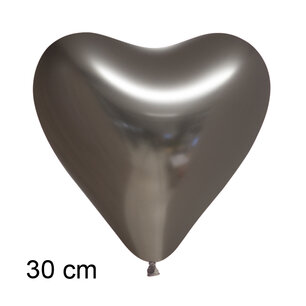 Antraciet (Space Grey) Chrome Hart Ballon (30cm) Antraciet (Space Grey) Chrome Hart Ballon (30cm)