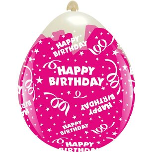 Happy Birthday stuffer ballon, transparant, 45 cm Happy Birthday stuffer ballon, transparant, 45 cm