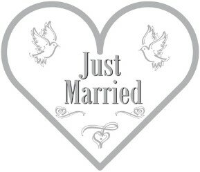 Just Married Servetten Hartvorm, 20 stuks Just Married Servetten Hartvorm, 20 stuks