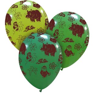 Jungle dieren ballonnen, 6 stuks, 30cm Jungle dieren ballonnen, 6 stuks, 30cm