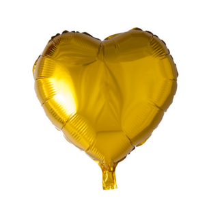 Goud Hart Folieballon, 46 cm Goud Hart Folieballon, 46 cm
