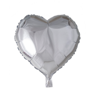 Zilver Hart Folieballon, 46 cm Zilver Hart Folieballon, 46 cm