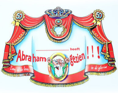 Deurbord ... heeft Abraham gezien Deurbord ... heeft Abraham gezien