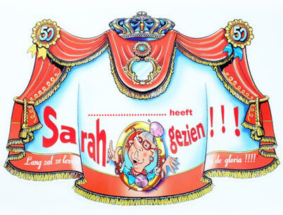 Deurbord ... heeft Sarah gezien