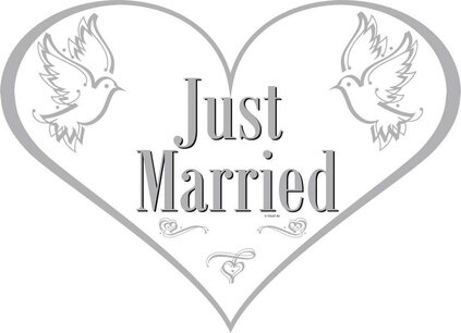 'Just Married' Deurbord