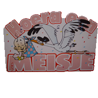 Hoera een Meisje, deurbord