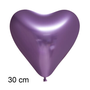 Paars Chrome Hart Ballon (30cm) Paars Chrome Hart Ballon (30cm)