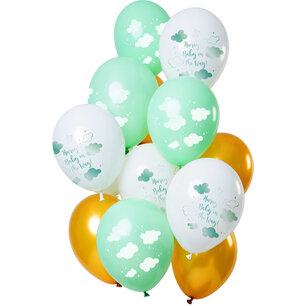 Baby on the way Ballonnen set, baby cloud, 12 stuks Baby on the way Ballonnen set, baby cloud, 12 stuks