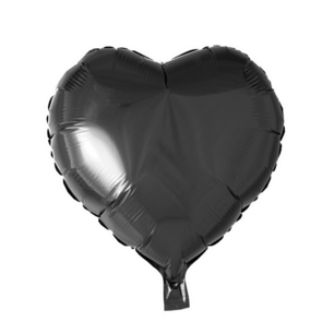 Zwart Hart Folieballon, 46 cm Zwart Hart Folieballon, 46 cm