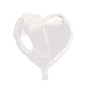 Wit Hart Folieballon, 46 cm Wit Hart Folieballon, 46 cm