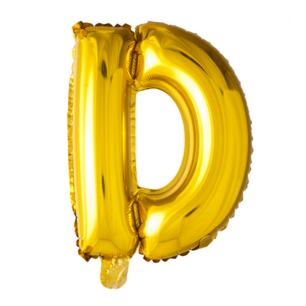 D Folieballon letter, goud, 41 cm D Folieballon letter, goud, 41 cm