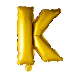 K Folieballon letter, goud, 41 cm K Folieballon letter, goud, 41 cm