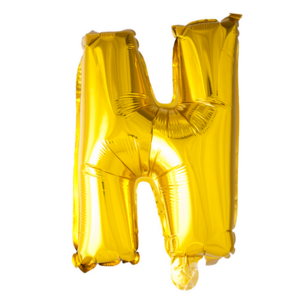 N Folieballon letter, goud, 41 cm N Folieballon letter, goud, 41 cm