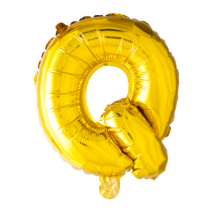 Q Folieballon letter, goud, 41 cm Q Folieballon letter, goud, 41 cm