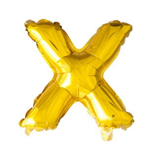 X Folieballon letter, goud, 41 cm X Folieballon letter, goud, 41 cm