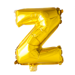Z Folieballon letter, goud, 41 cm Z Folieballon letter, goud, 41 cm
