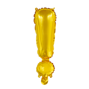 ! (uitroepteken) Folieballon leesteken, goud, 41 cm ! (uitroepteken) Folieballon leesteken, goud, 41 cm