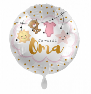 Geboorte: Je wordt Oma Folieballon, 43 cm Geboorte: Je wordt Oma Folieballon, 43 cm