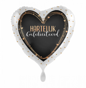 Hartelijk Gefeliciteerd Folieballon Hart, 43 cm Hartelijk Gefeliciteerd Folieballon Hart, 43 cm