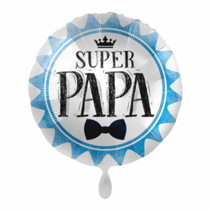 Super papa Folieballon strikje, 43 cm Super papa Folieballon strikje, 43 cm